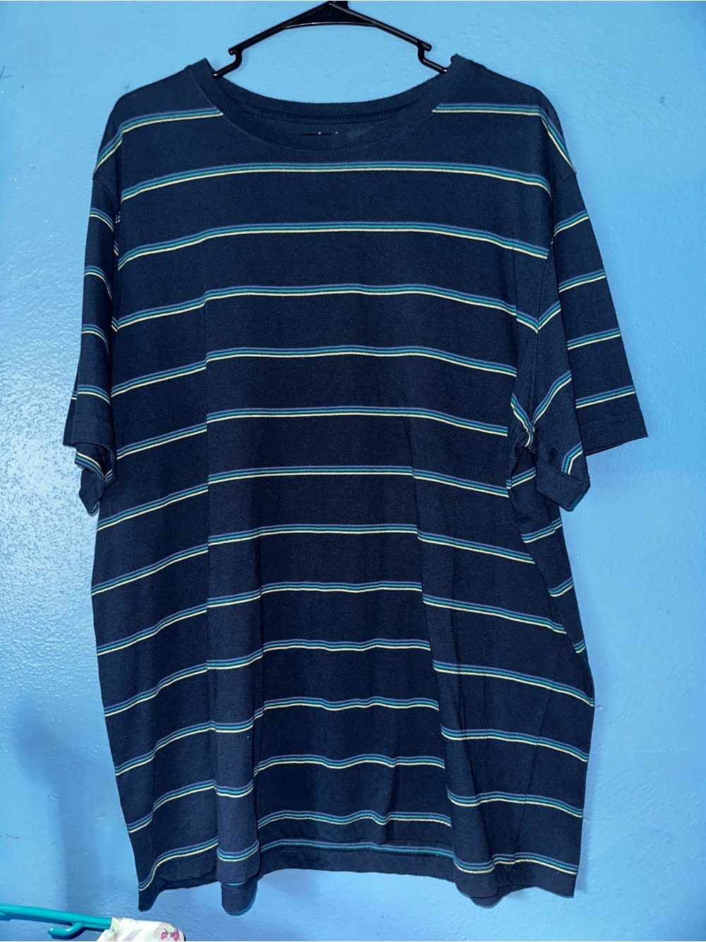 Men's George Navy Blue Striped Short-Sleeve Crewneck T-Shirt